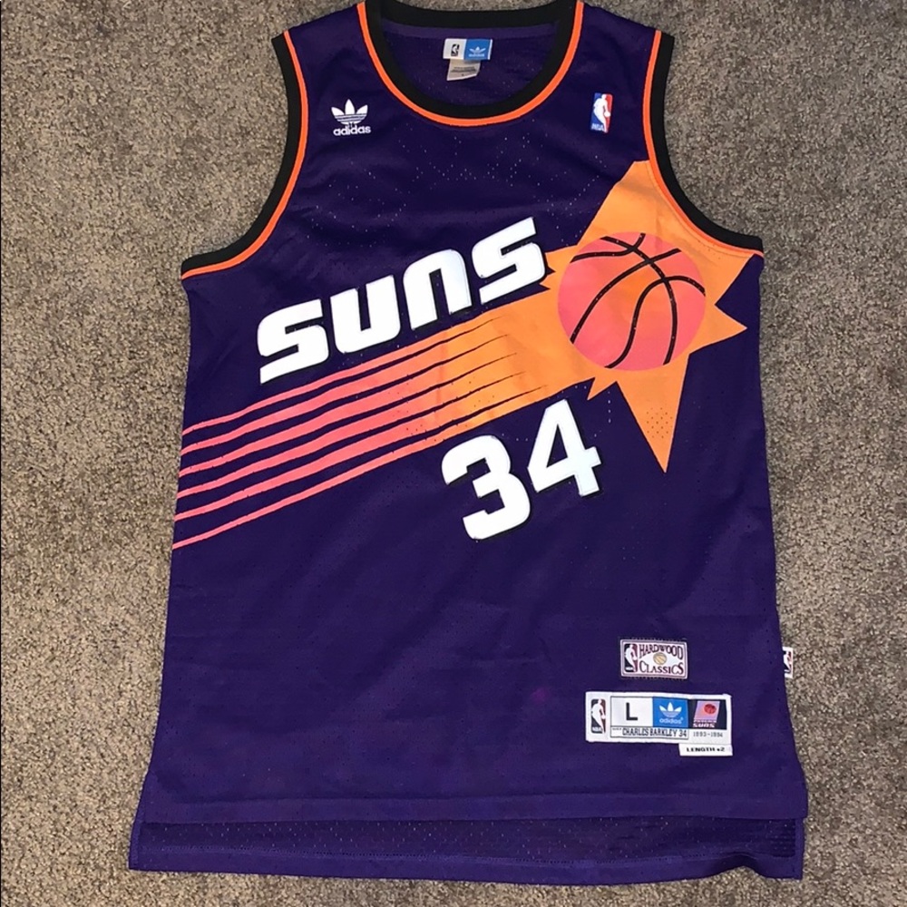 Authentic Stitched Charles Barkley Suns Jersey L